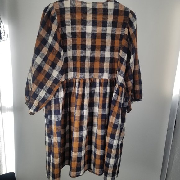 🌵 Hayden Los Angeles Plaid Tribal Dress 1XL - Picture 4 of 8
